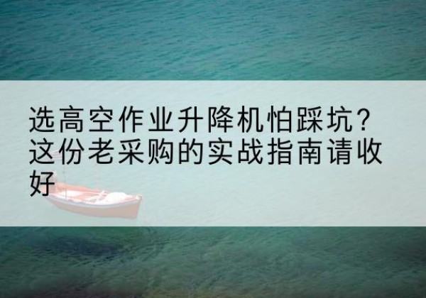 东明高空作业升降机厂家推荐-选高空作业升降机怕踩坑？这份老采购的实战指南请收好